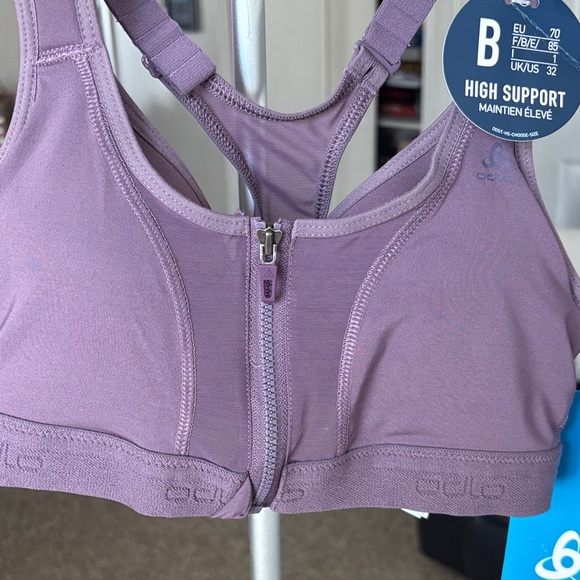 Odlo Purple High Support Sports Bra 32 B - Picture 6 of 10